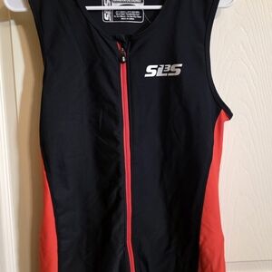 Women's Black and Red Tank Top